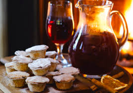 Mince pies and wine